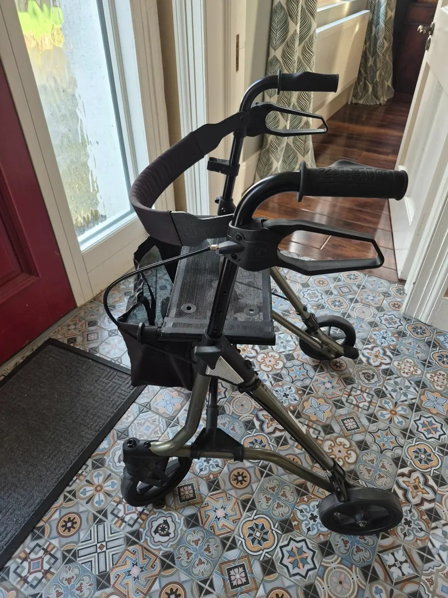 Rollator with seat and thick wheels - FREE - Image 4