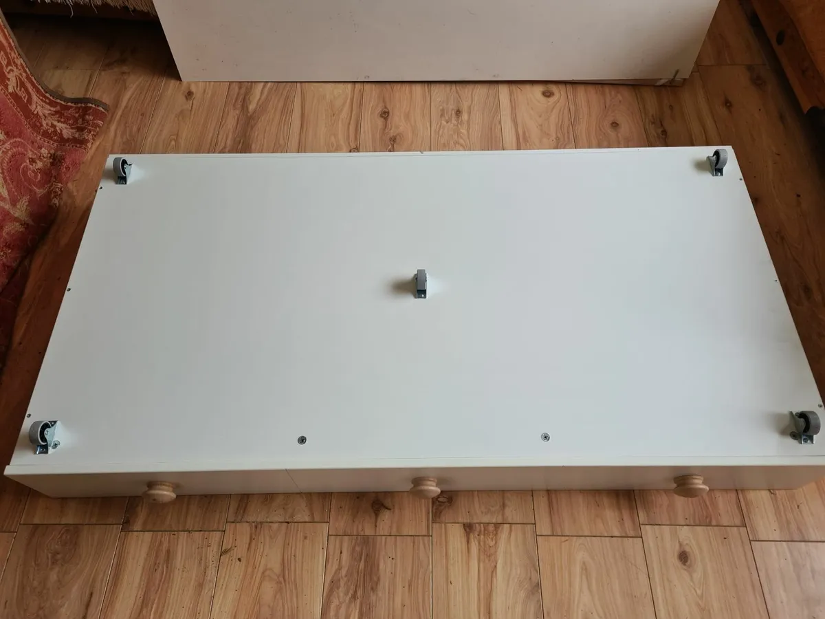 Large Cot Bed with drawer on wheels under - Image 3