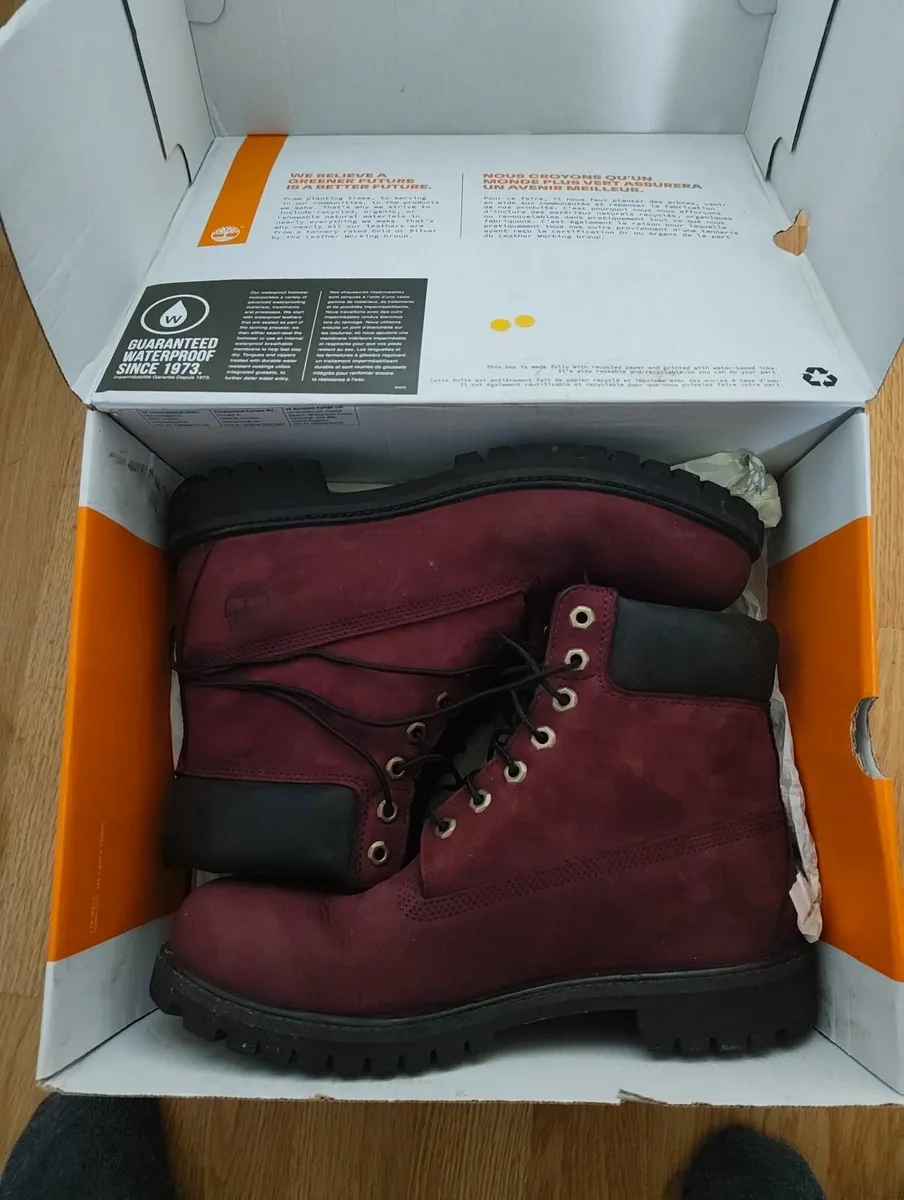Timberland 6-Inch Premium Boots – Burgundy Suede - Image 2