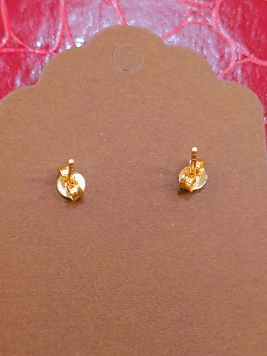 Teddy Bear Earrings, 18k Yellow Gold - Image 4