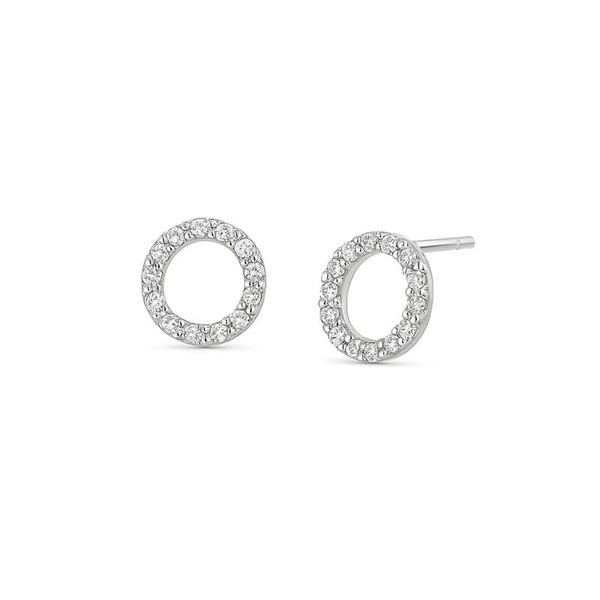 9 CT Circle Diamond Earrings - Image 1