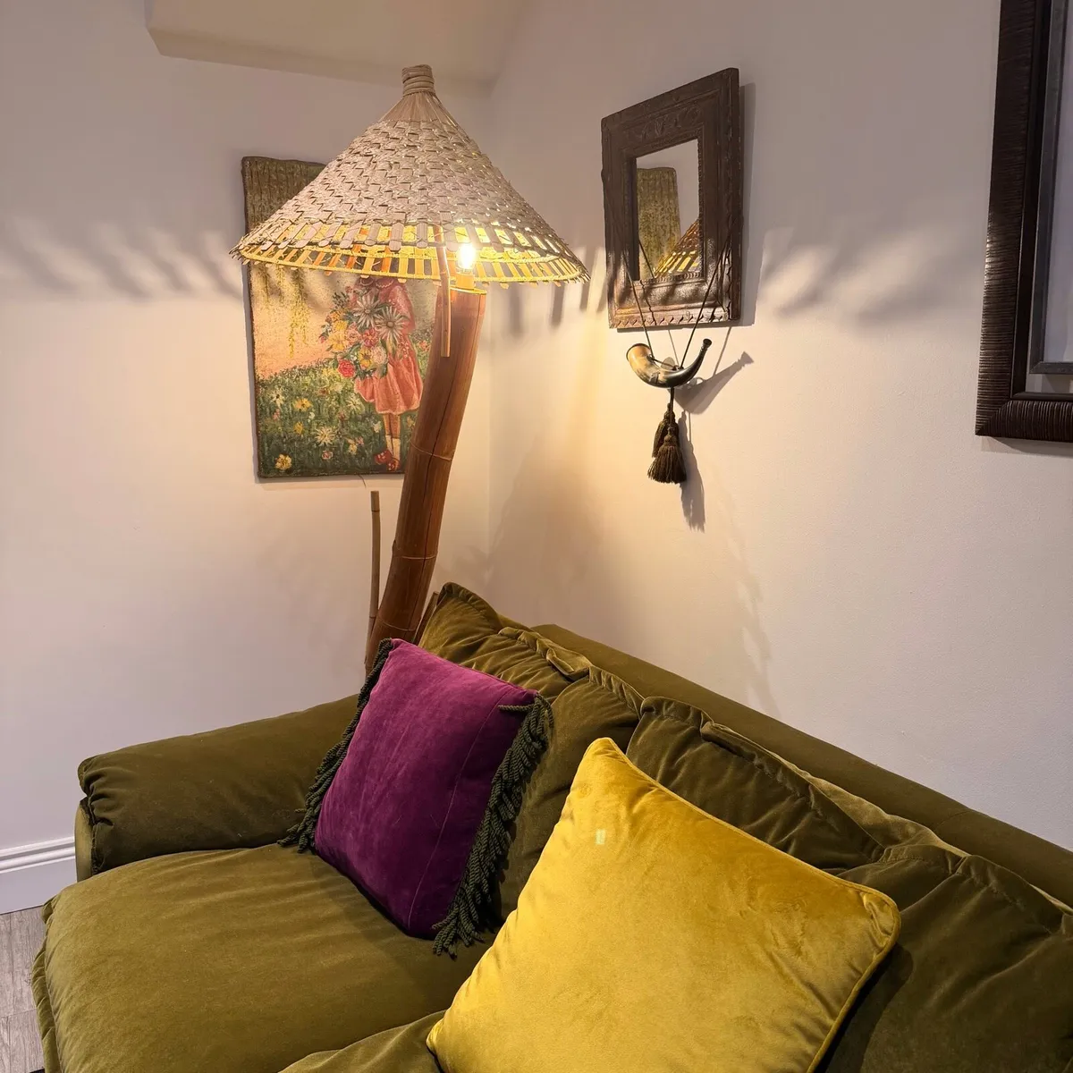 Mid Century Bamboo Floor Lamp - Image 2