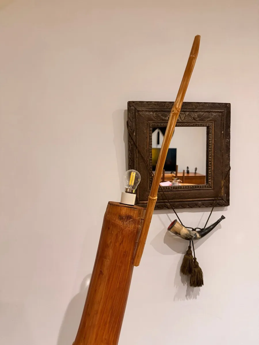 Mid Century Bamboo Floor Lamp - Image 4