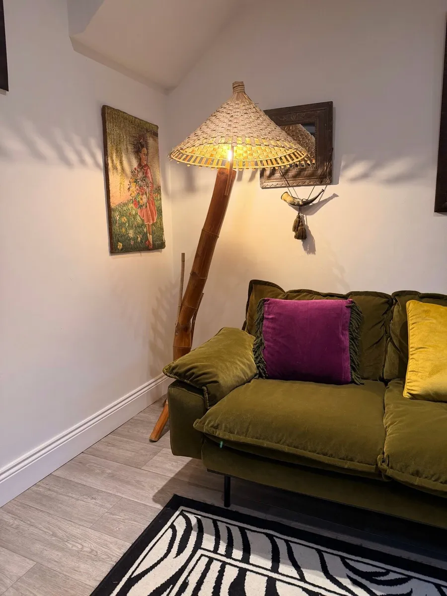 Mid Century Bamboo Floor Lamp - Image 3