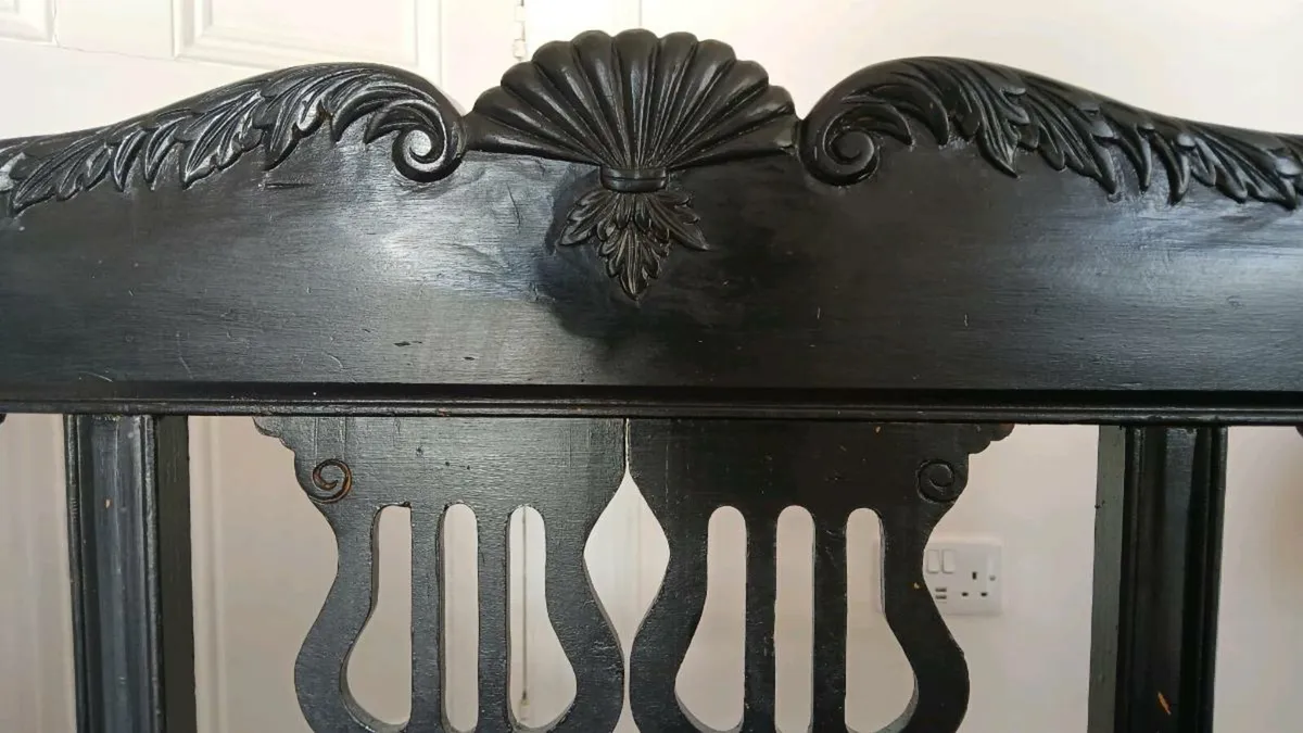 Black Wooden Bench - Image 4