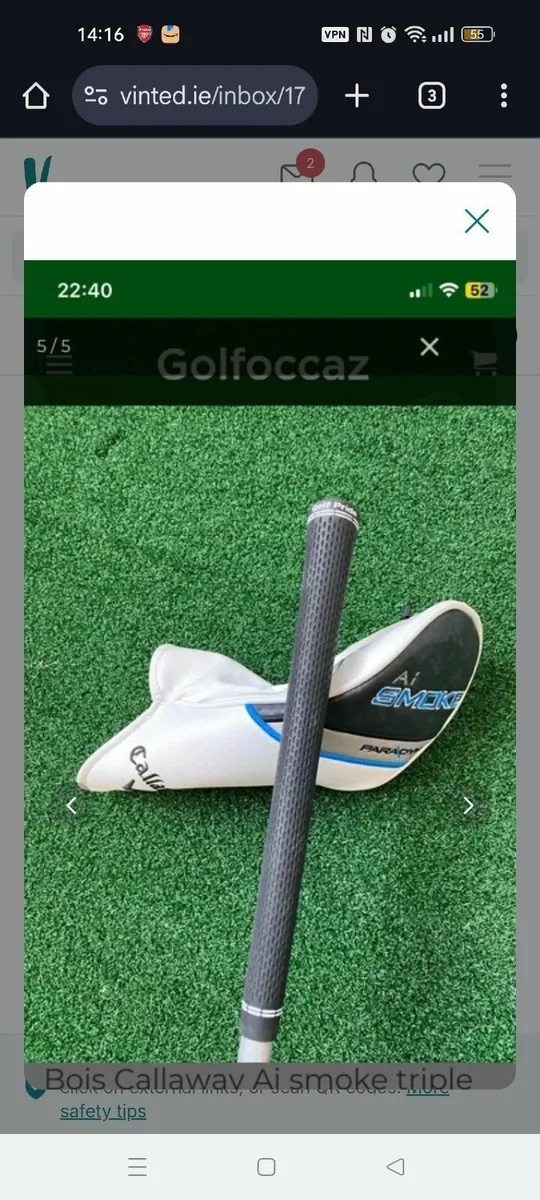 Callaway AI Smoke Triple Diamond 3 wood - Image 2