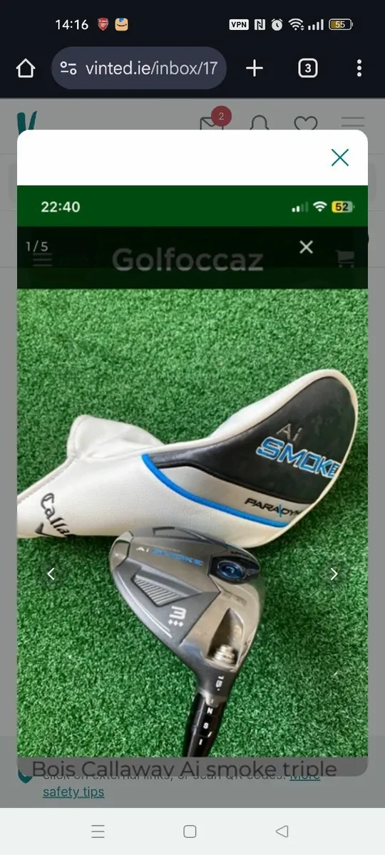 Callaway AI Smoke Triple Diamond 3 wood - Image 3