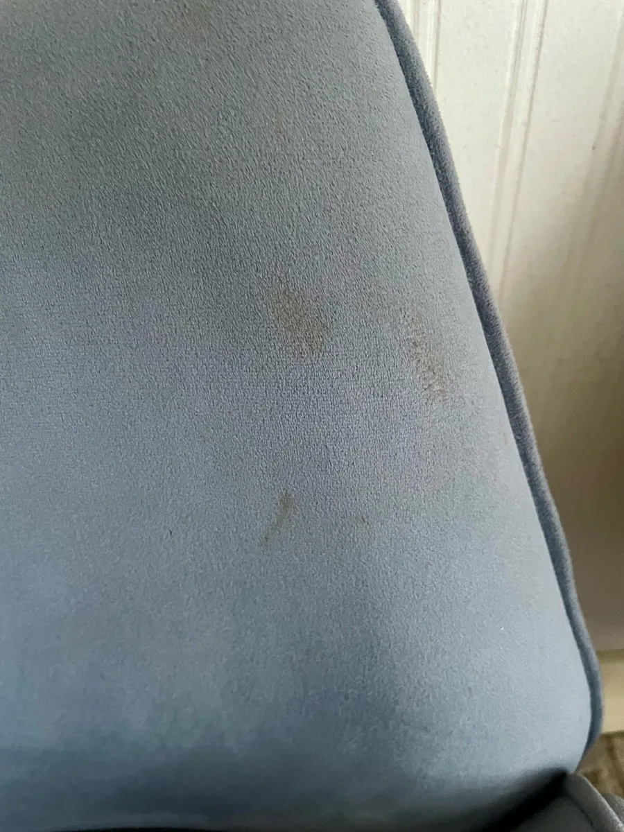 Pair of grey velvet dining/ accent chairs - Image 4