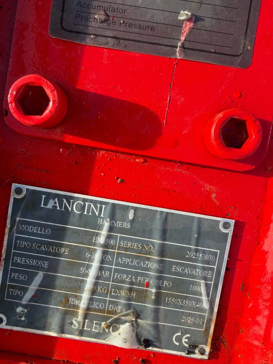 Unused Lancini rock breaker suit 3-6tonne - Image 4