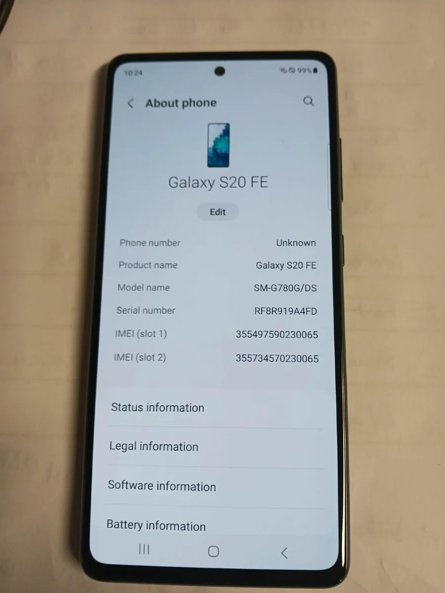 Samsung Galaxy S20 FE SM-G780G/DS - 128GB - Blue - Image 2