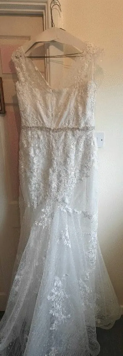 Beautiful Lace detailed wedding dress for sale - Image 3