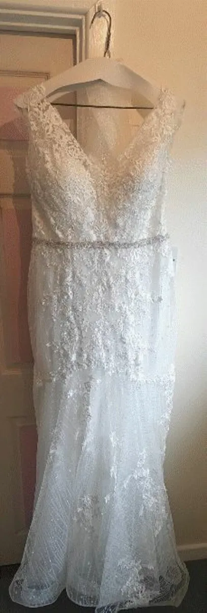 Beautiful Lace detailed wedding dress for sale - Image 1