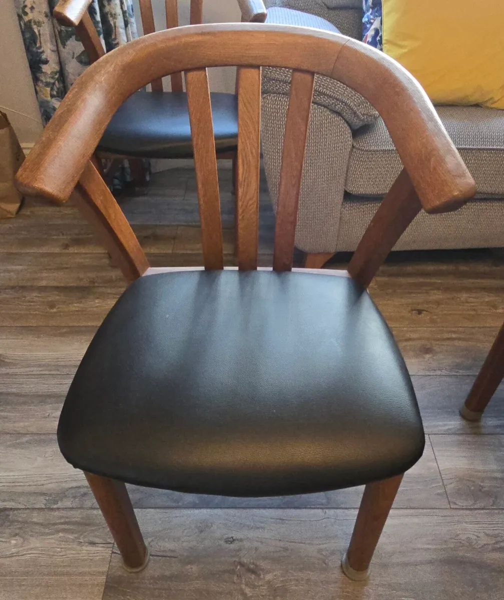 Set of 4 Solid Wood Kitchen / Dining Chairs - Image 3