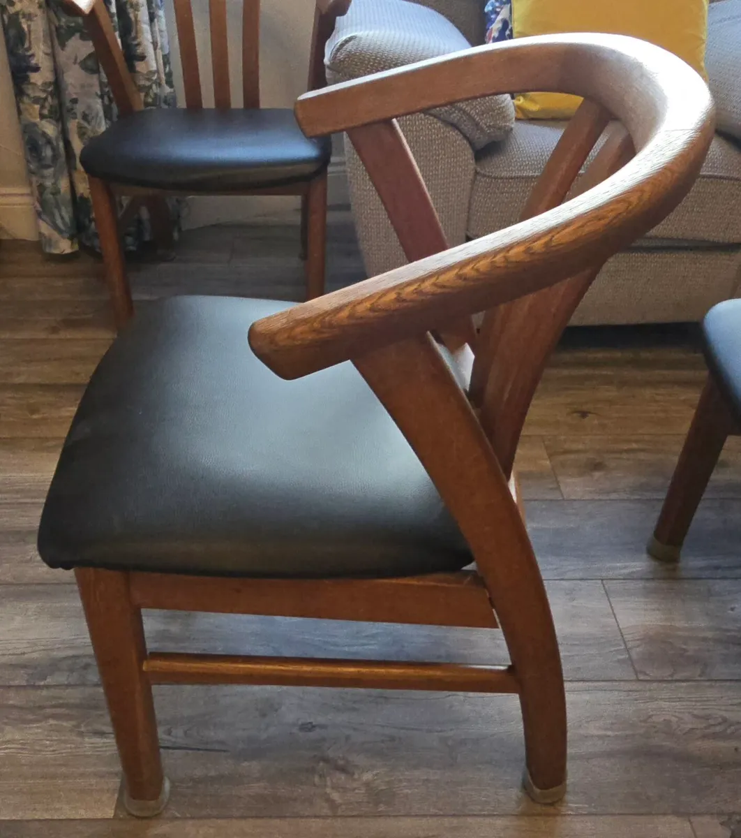 Set of 4 Solid Wood Kitchen / Dining Chairs - Image 4