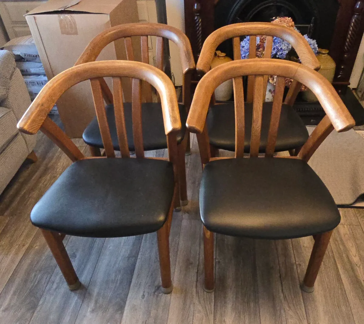 Set of 4 Solid Wood Kitchen / Dining Chairs - Image 1
