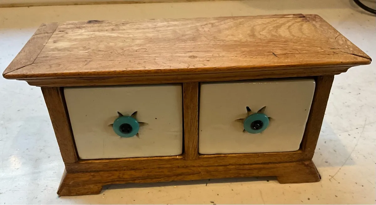 2 Wooden Decorative Drawer Storage Boxes - Image 2