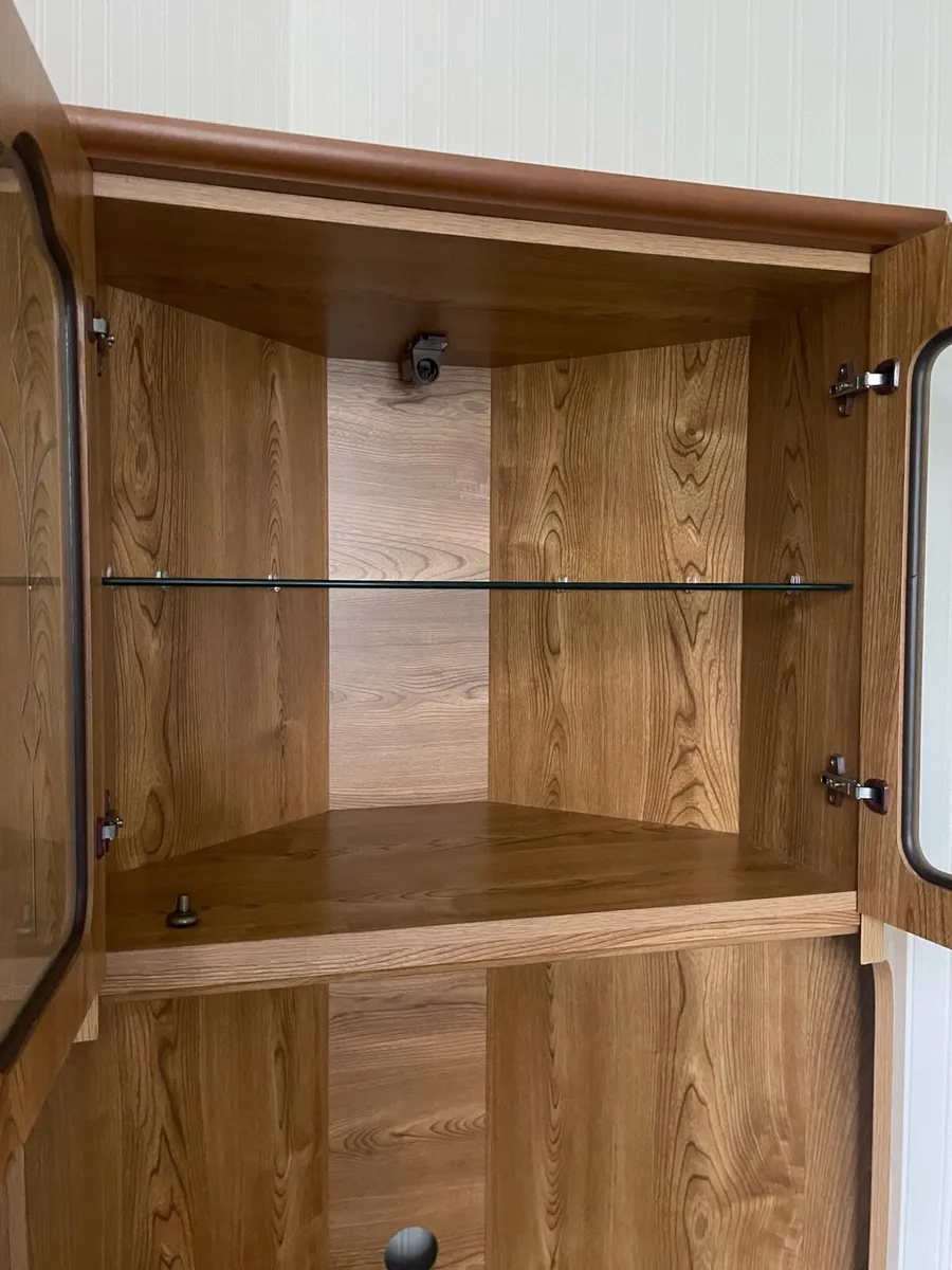 Wood corner TV display unit/ cabinet - Image 3