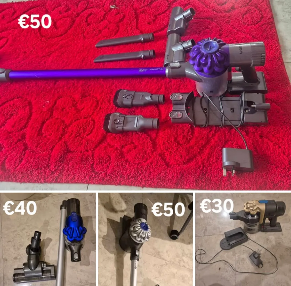 JOB LOT OF CORDLESS DYSONS All working FINE ALL DI - Image 1