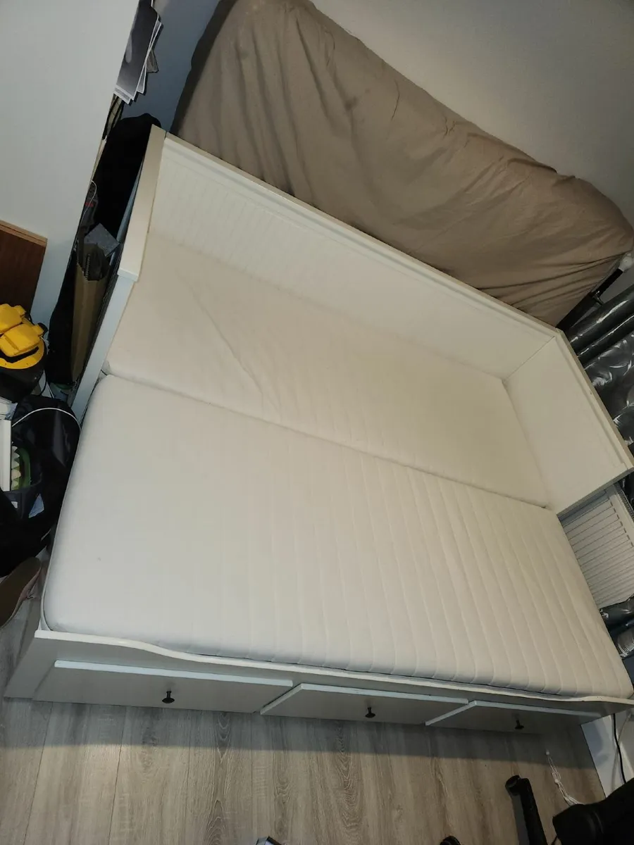 HEMNES Day-bed w 3 drawers/2 mattresses, white - Image 2