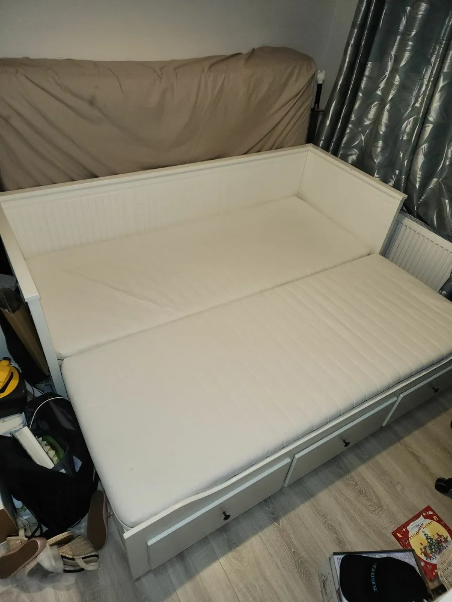 HEMNES Day-bed w 3 drawers/2 mattresses, white - Image 3