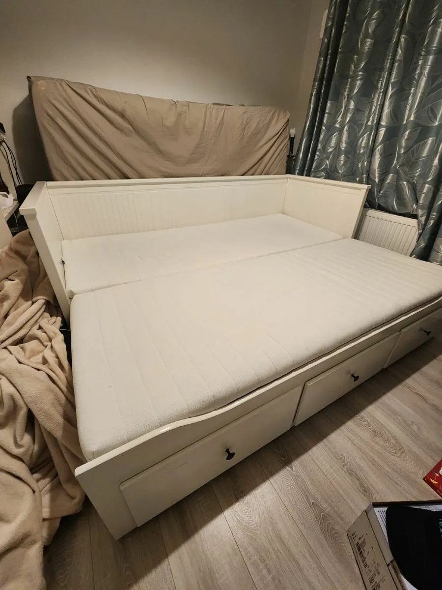 HEMNES Day-bed w 3 drawers/2 mattresses, white - Image 4