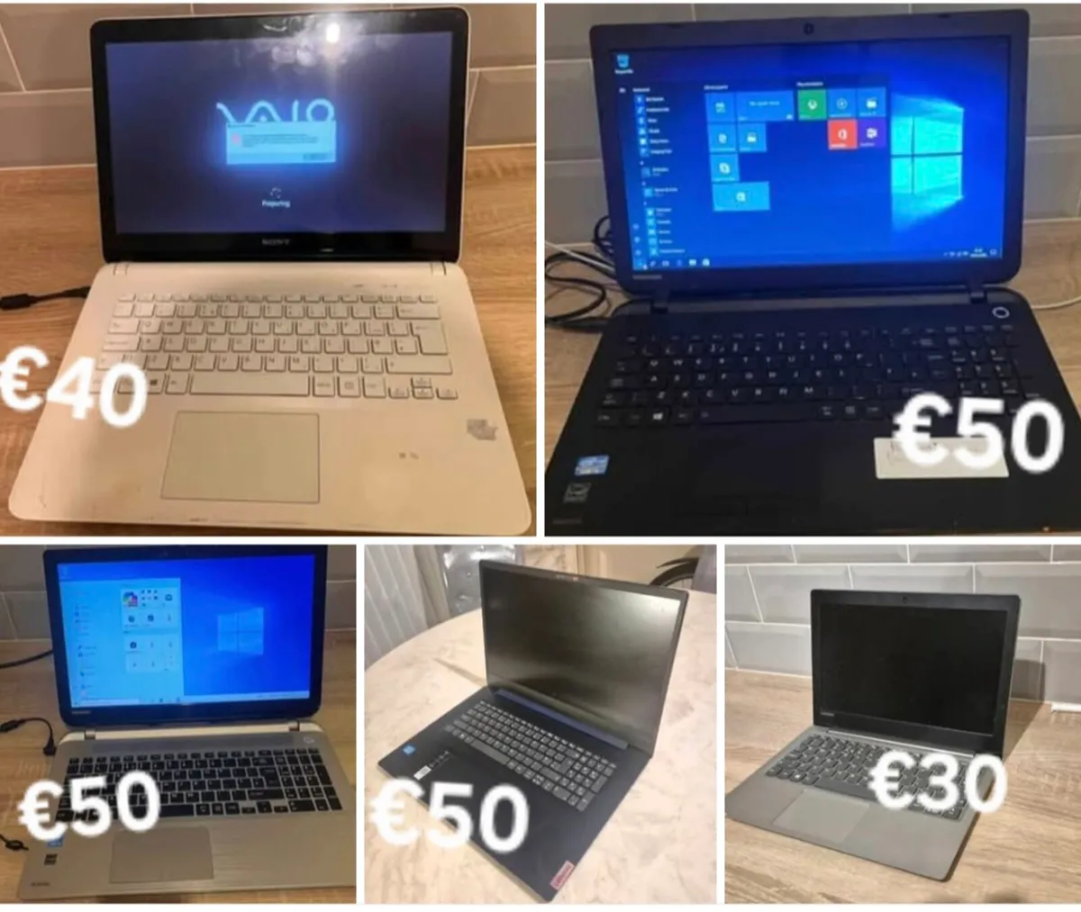 JOB LOT OF 4 LAPTOP All WORKING FINE ALL DIFFERENT - Image 1
