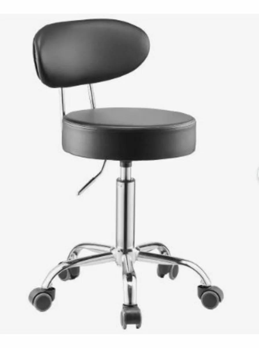 Shop Stool with Backrest - Image 1