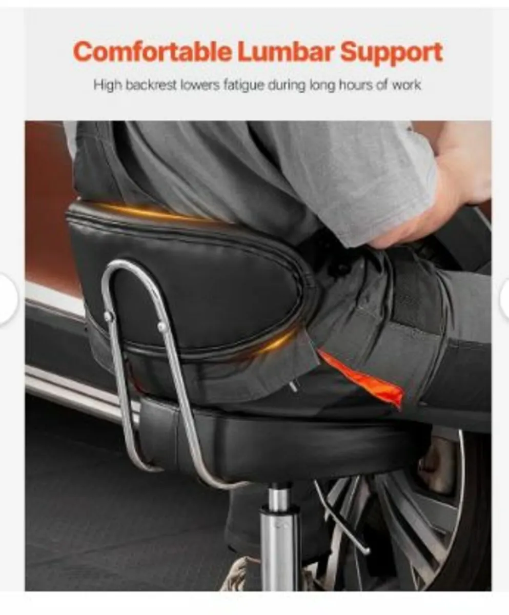 Shop Stool with Backrest - Image 3