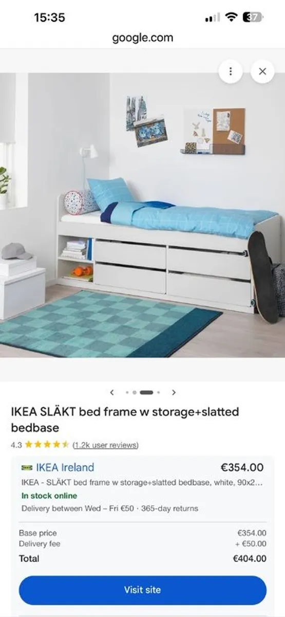 Single Bed Frame with storage - Image 1