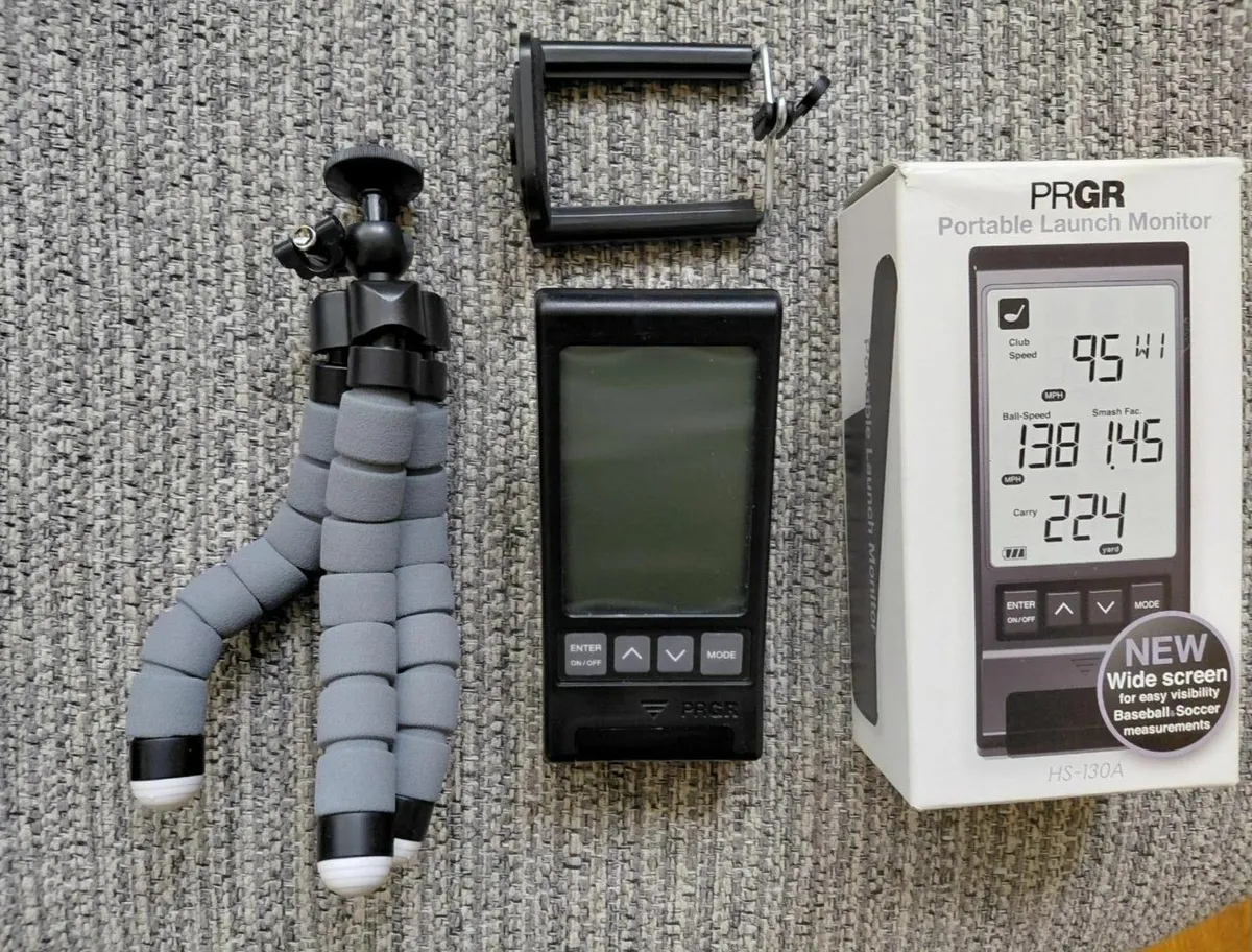 PRGR Portable Launch Golf Monitor with stand