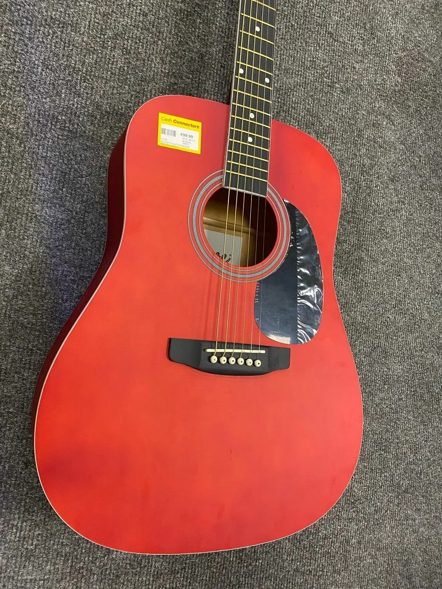 *NEW* Encore Red Acoustic Guitar - Image 2