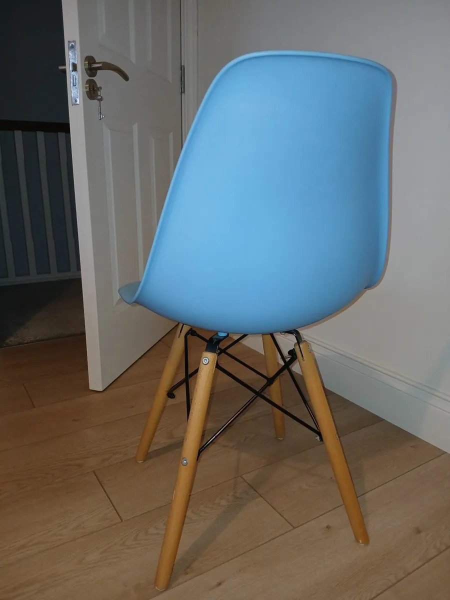 Blue chair for kids bedroom desk or dining - Image 2
