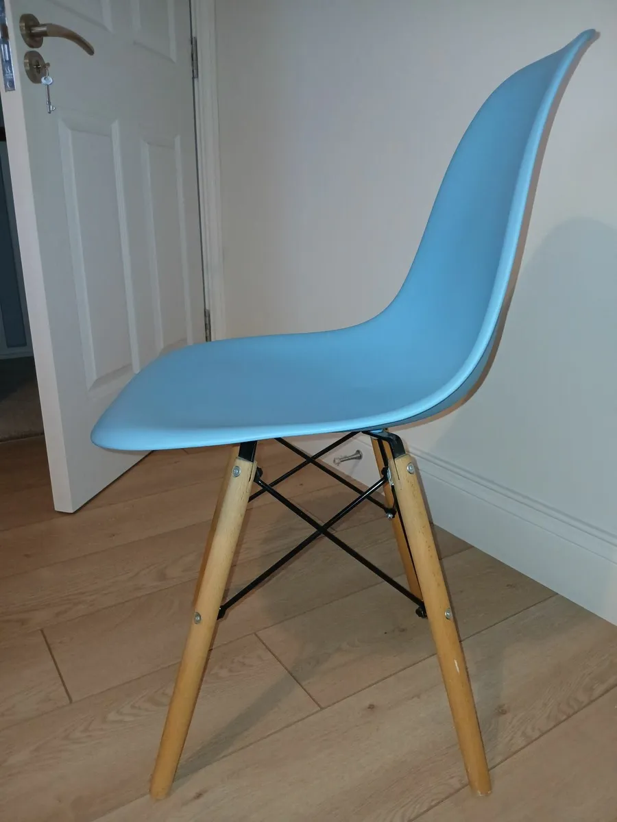 Blue chair for kids bedroom desk or dining - Image 3