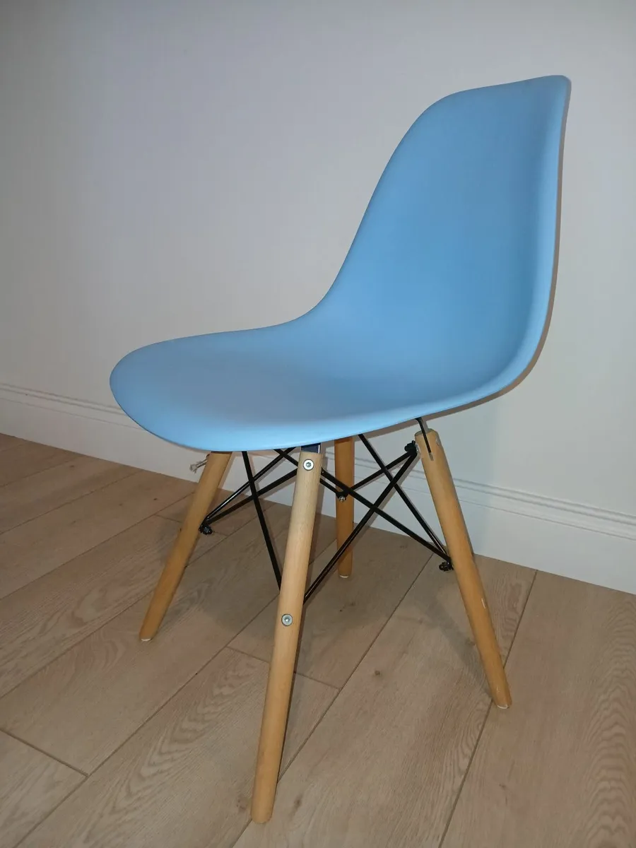 Blue chair for kids bedroom desk or dining - Image 1