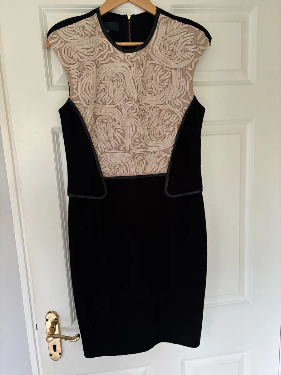 Black nude Bastyan dress UK12 for special occasion - Image 1