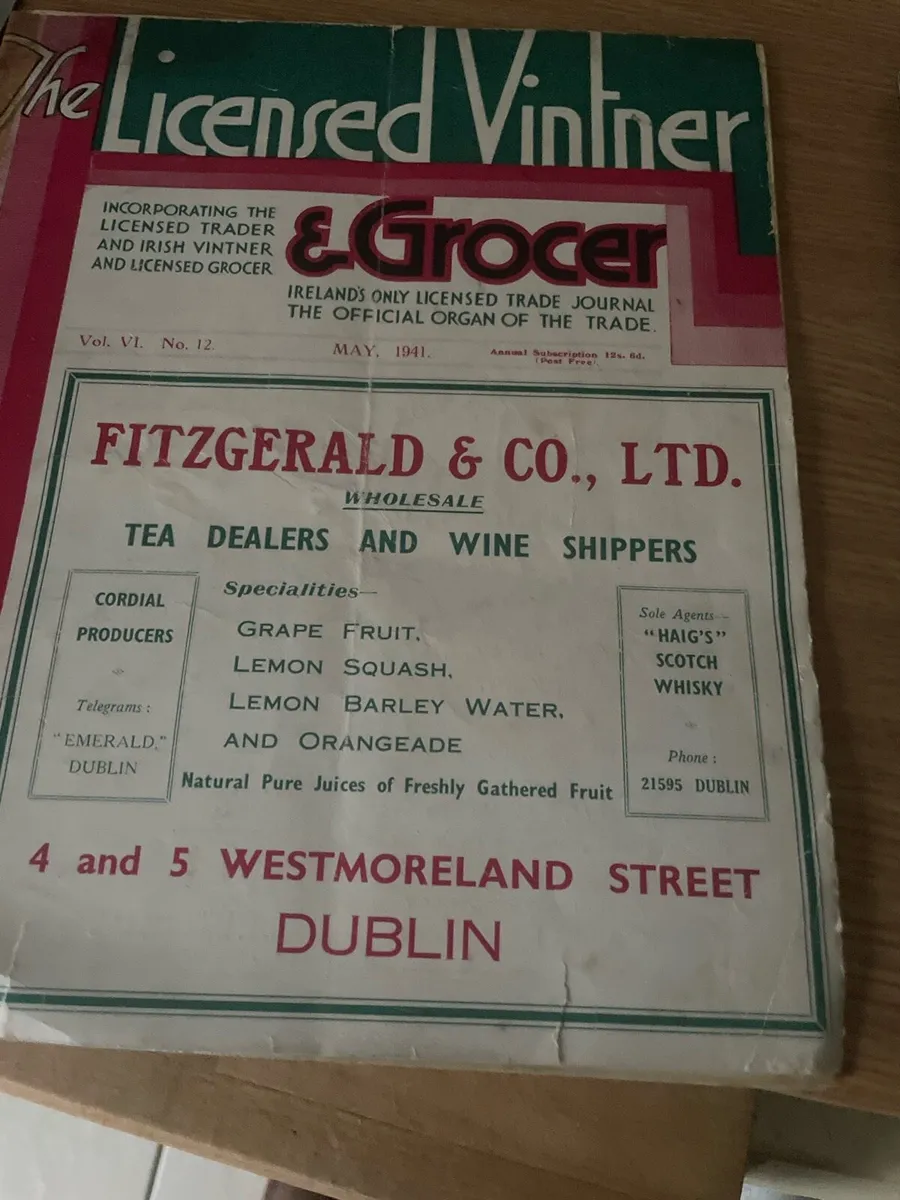 Old licensed Vintner magazine - Image 1