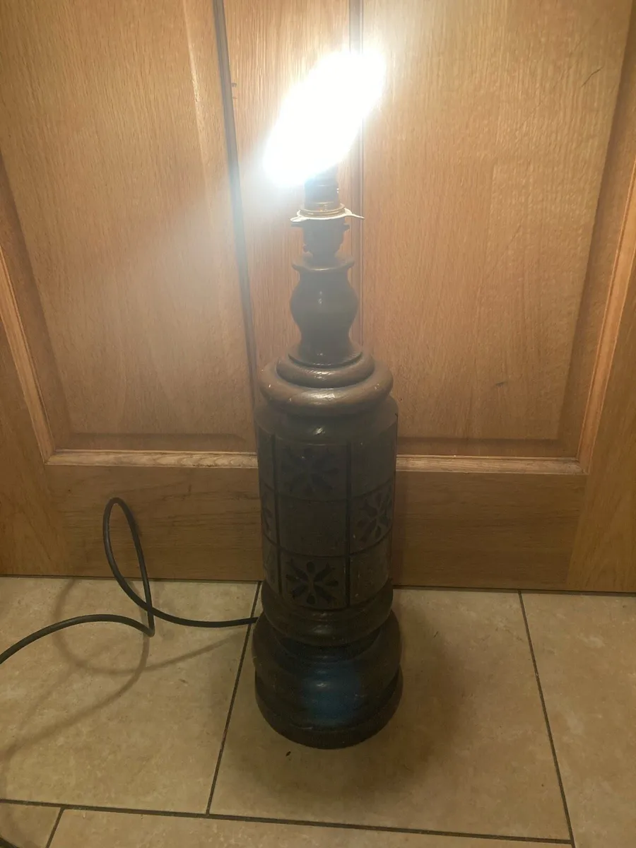 1970s wooden craved light - Image 3
