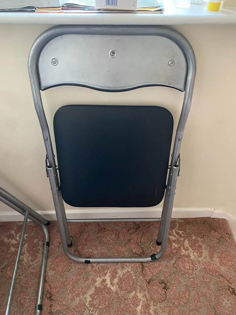 4 Fold up aluminium Chairs - Image 1