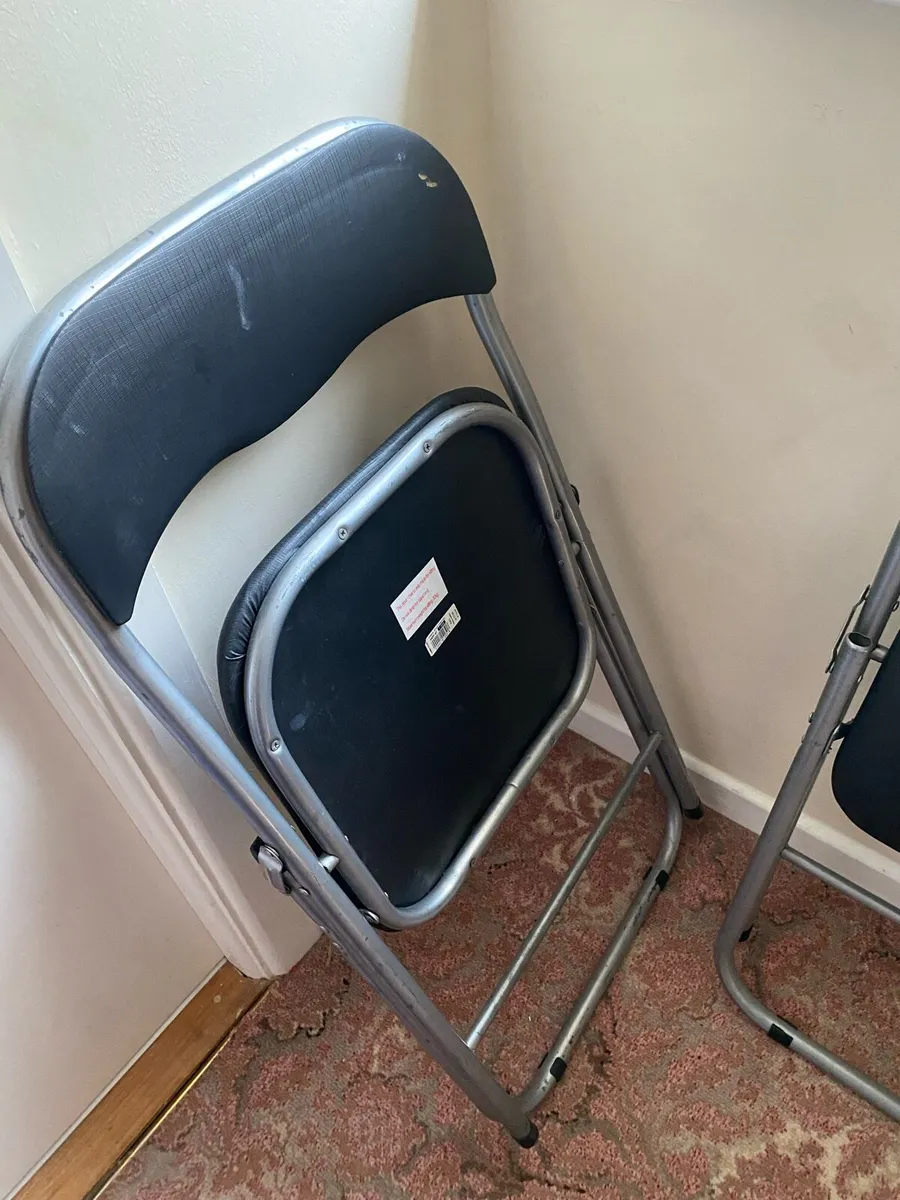 4 Fold up aluminium Chairs - Image 2