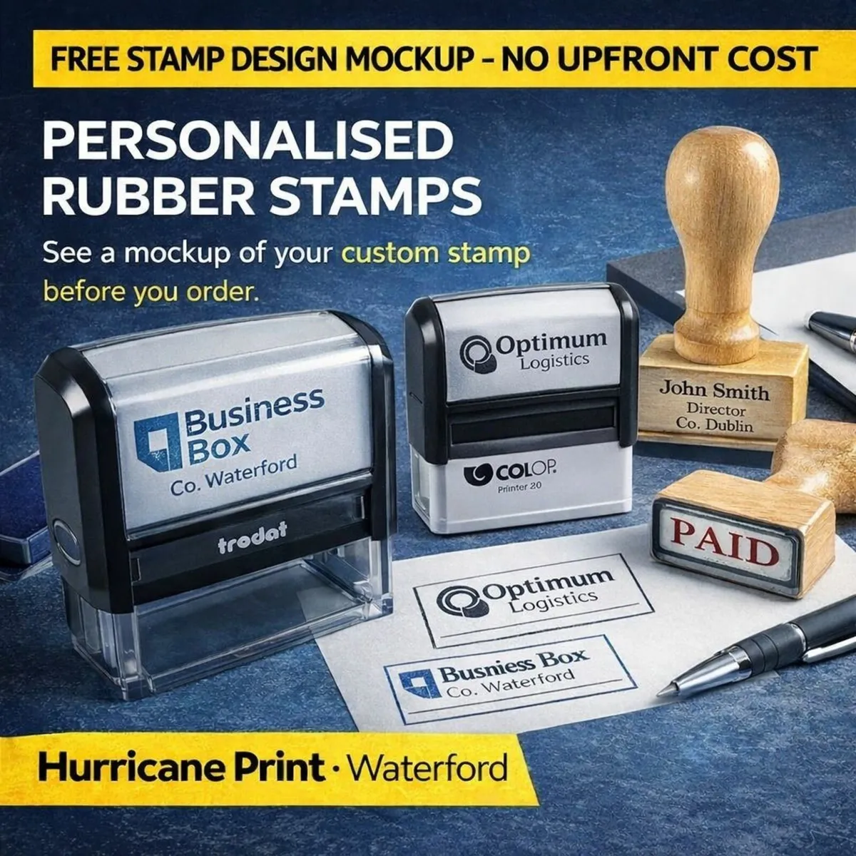 FREE Rubber Stamp Design – Only Pay If You Love It