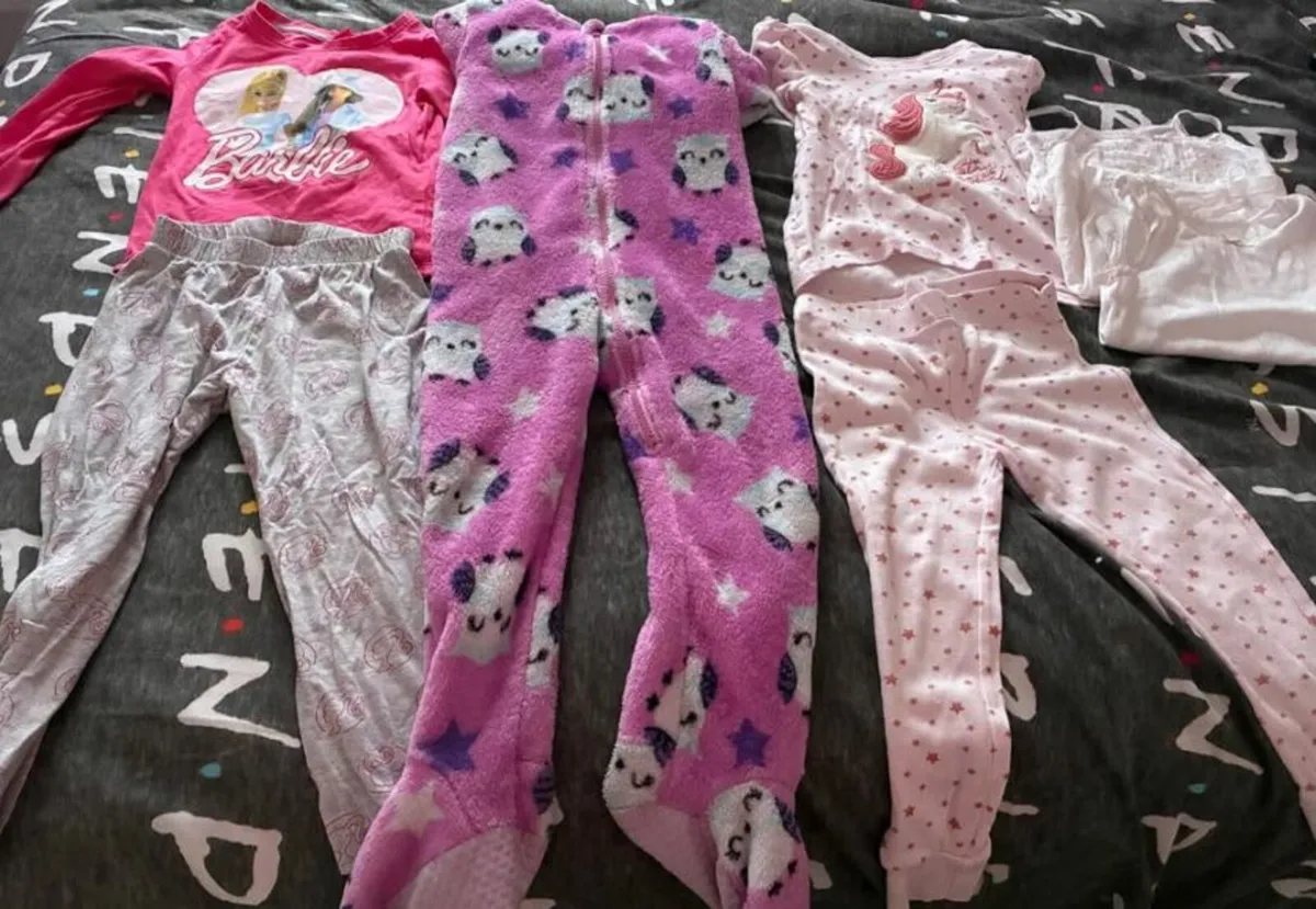 girl pyjama and vest bundle 3-4 years