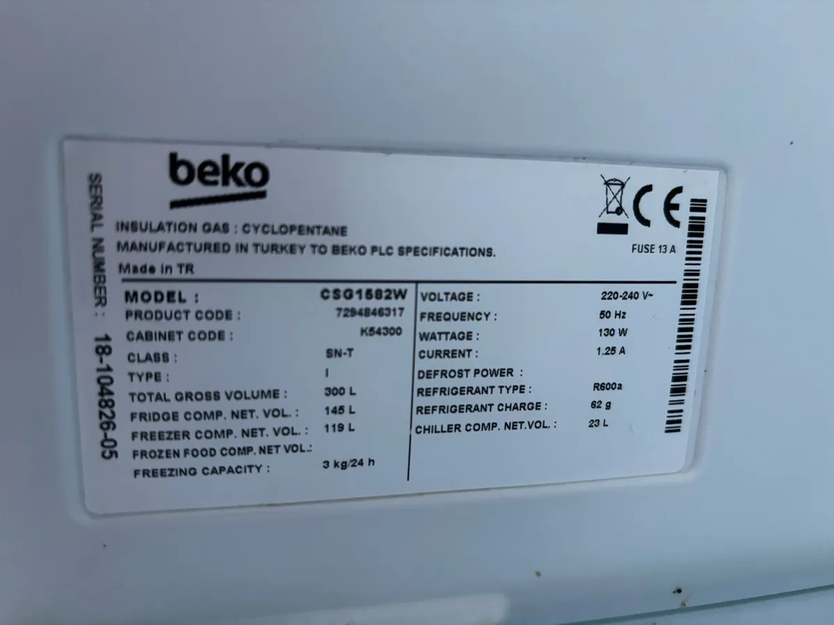Beko Fridge + Freezer - Image 2
