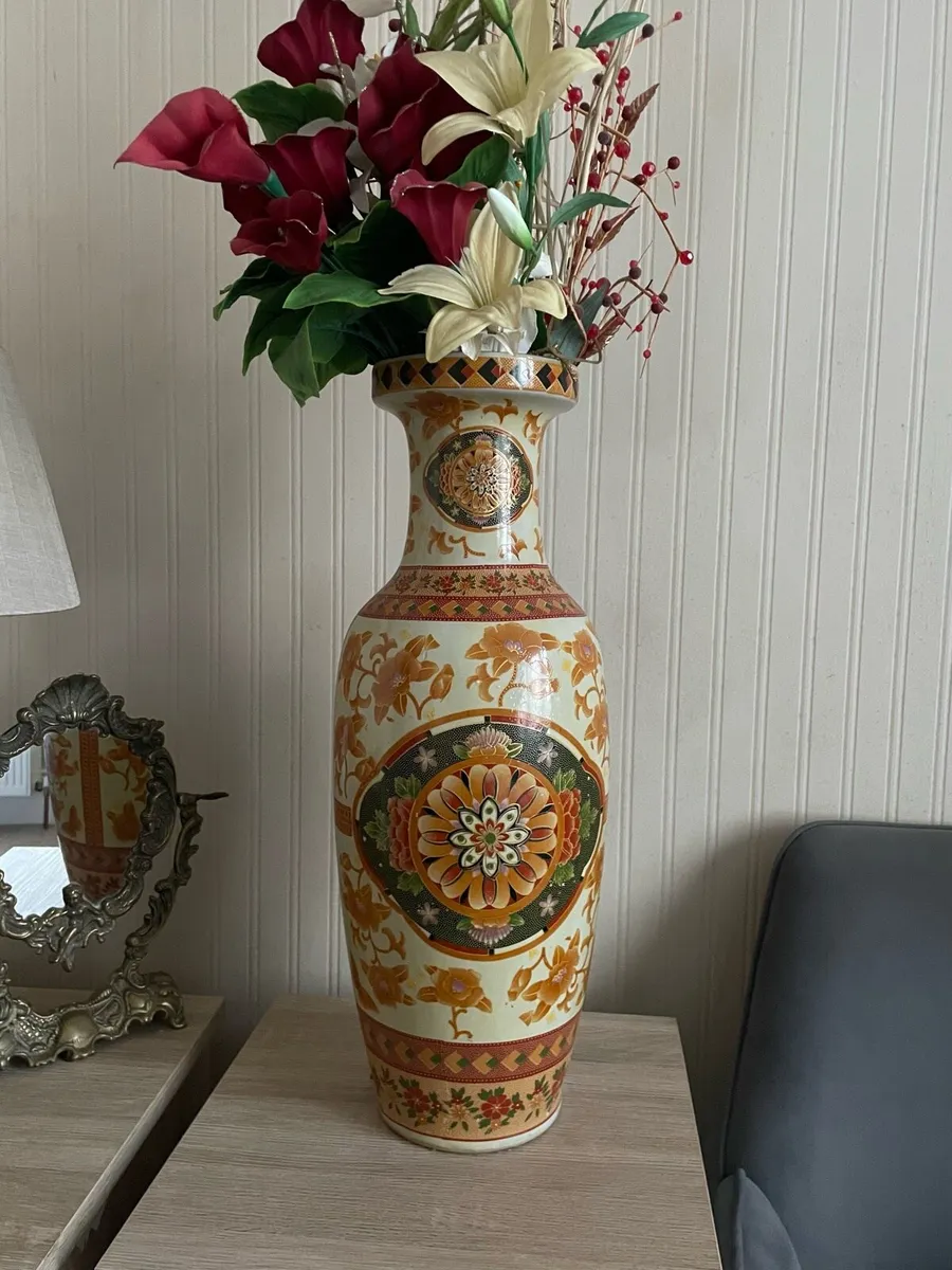Large Statement Ceramic Floor Vase - Image 1