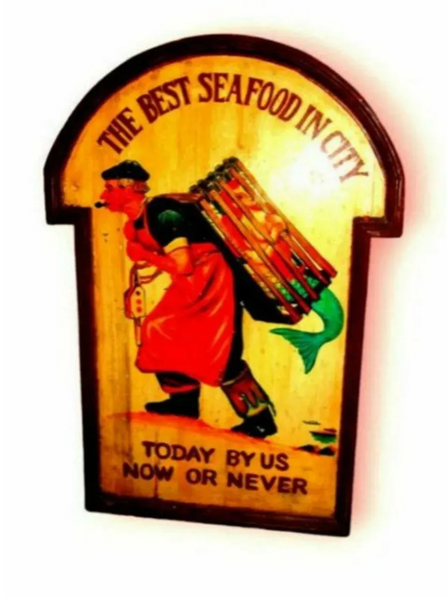 Large Vintage Wooden Catering Sign - Image 2