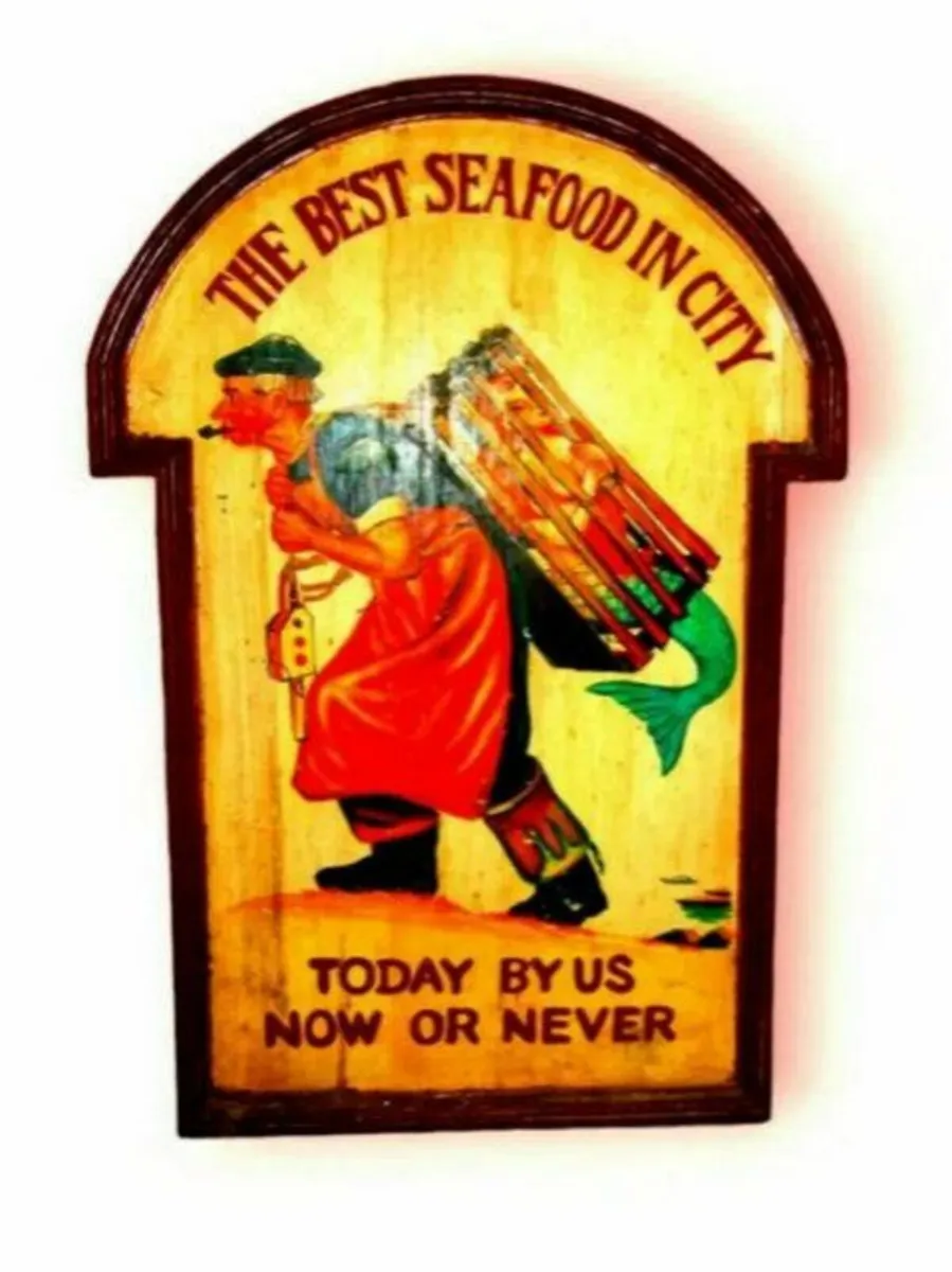 Large Vintage Wooden Catering Sign - Image 3