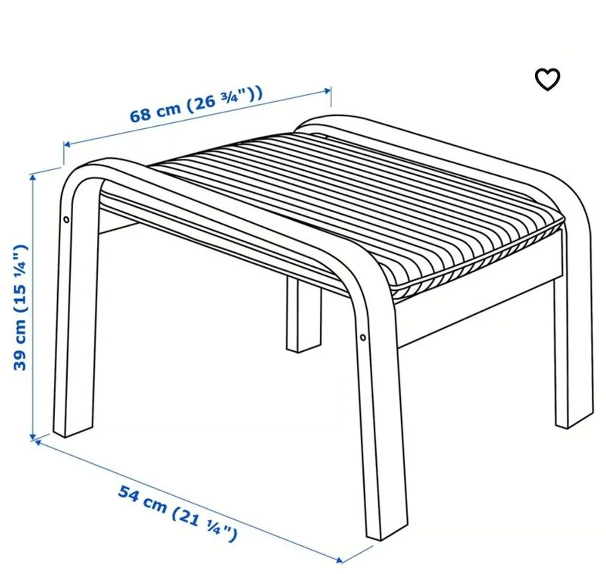 Ikea Armchair with footstool - Image 3