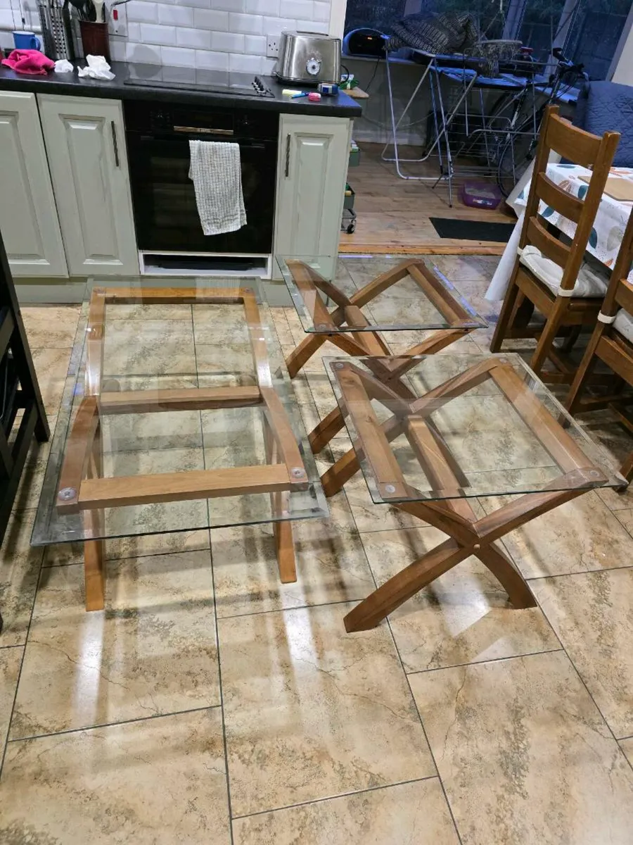 Glass Coffee and Side Tables - Image 1