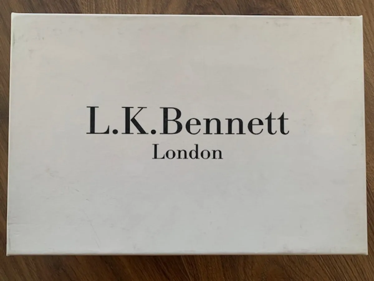 LK Bennett Wedge Choclate Suede - Image 4