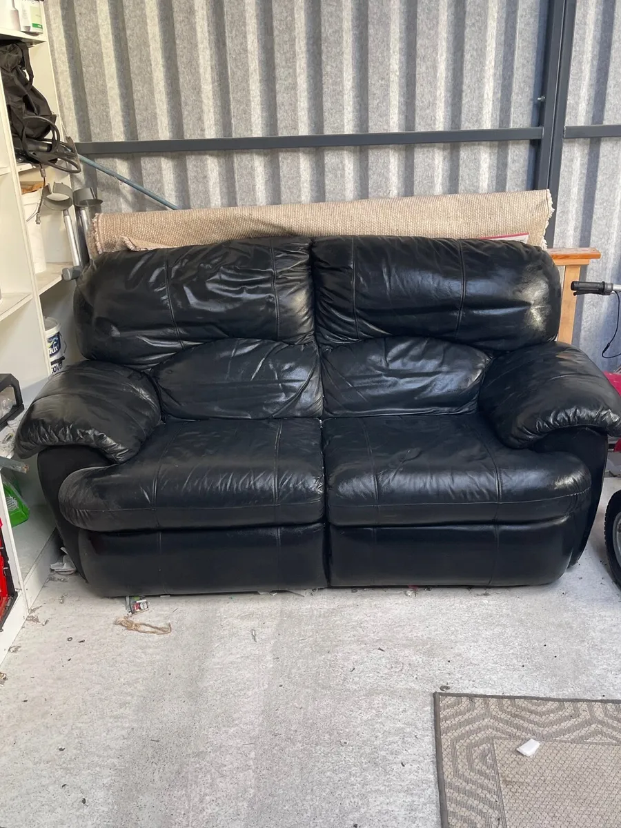 Recliner leather sofa