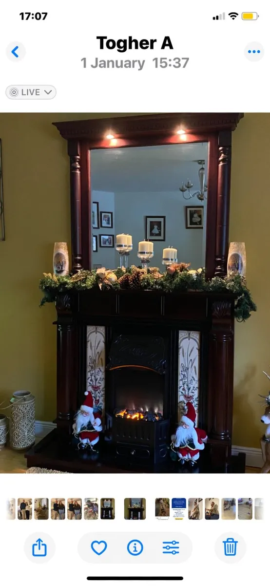 Tv Stand, Electric Fireplace with surround&mirror - Image 3